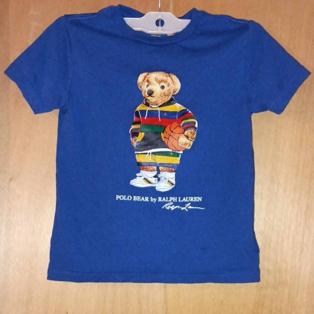 Ralph Lauren Kids Blue Polo Bear Tee